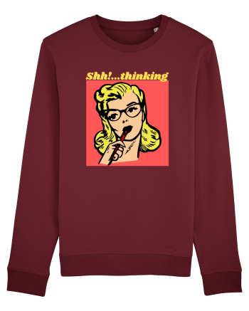 Funny Retro Comic Book Woman Burgundy