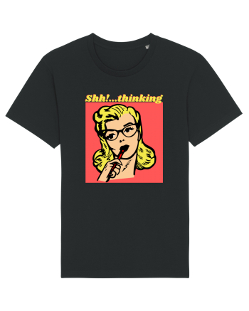 Funny Retro Comic Book Woman Black