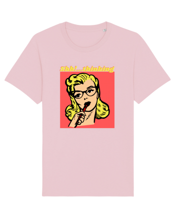 Funny Retro Comic Book Woman Cotton Pink