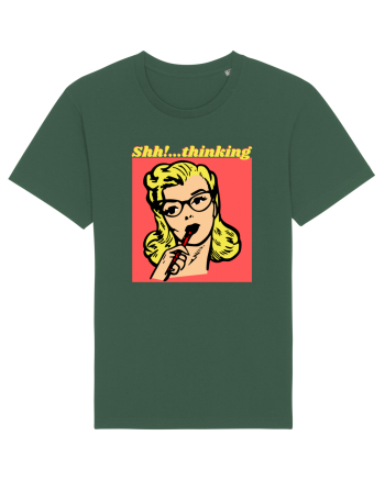 Funny Retro Comic Book Woman Bottle Green