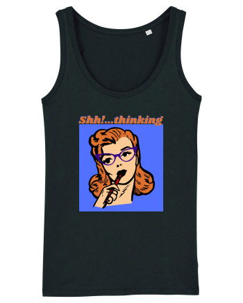 Funny Retro Comic Book Woman Black