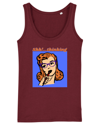 Funny Retro Comic Book Woman Burgundy