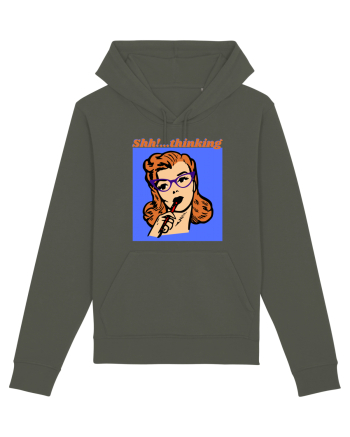 Funny Retro Comic Book Woman Khaki