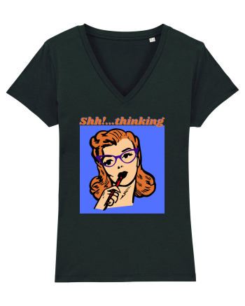 Funny Retro Comic Book Woman Black