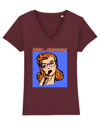 Funny Retro Comic Book Woman Burgundy