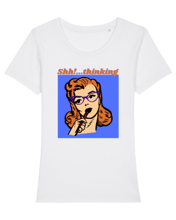Funny Retro Comic Book Woman White