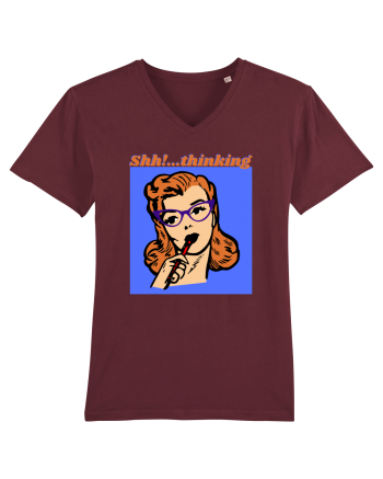 Funny Retro Comic Book Woman Burgundy