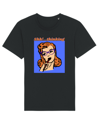 Funny Retro Comic Book Woman Black