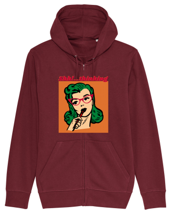Funny Retro Comic Book Woman Burgundy