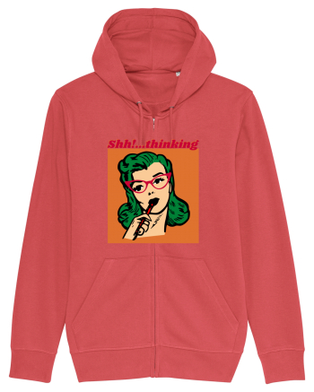 Funny Retro Comic Book Woman Carmine Red