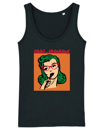 Funny Retro Comic Book Woman Black