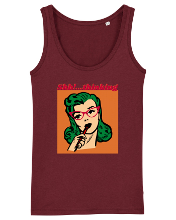 Funny Retro Comic Book Woman Burgundy