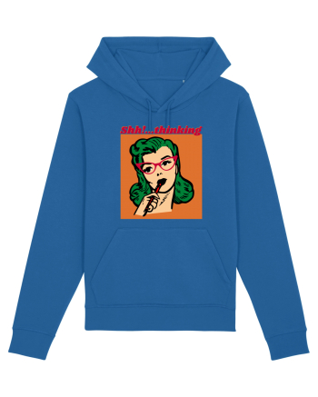 Funny Retro Comic Book Woman Royal Blue