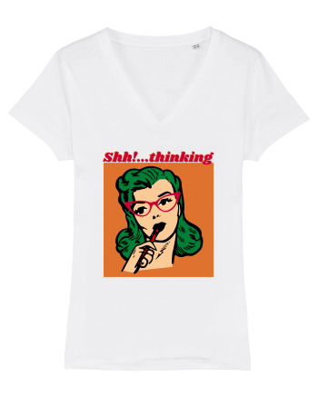 Funny Retro Comic Book Woman White