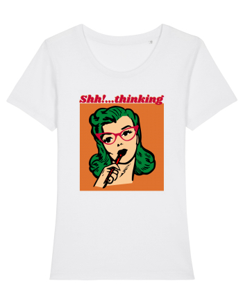Funny Retro Comic Book Woman White