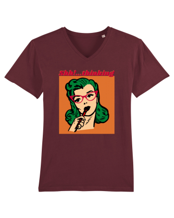 Funny Retro Comic Book Woman Burgundy