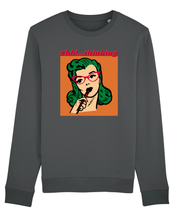 Funny Retro Comic Book Woman Anthracite