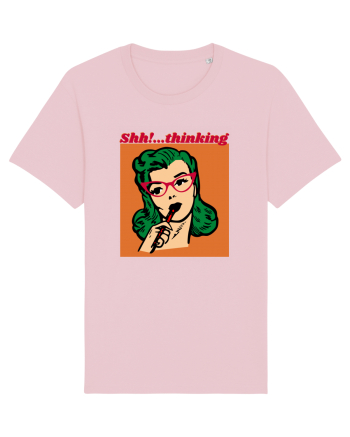 Funny Retro Comic Book Woman Cotton Pink