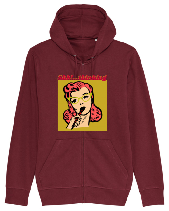 Funny Retro Comic Book Woman Burgundy