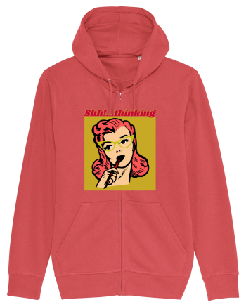 Funny Retro Comic Book Woman Carmine Red
