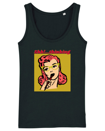 Funny Retro Comic Book Woman Black