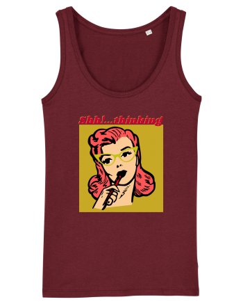 Funny Retro Comic Book Woman Burgundy