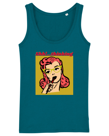 Funny Retro Comic Book Woman Ocean Depth