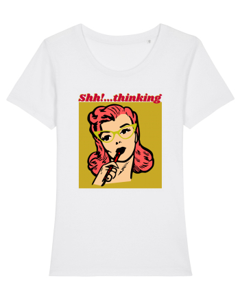 Funny Retro Comic Book Woman White