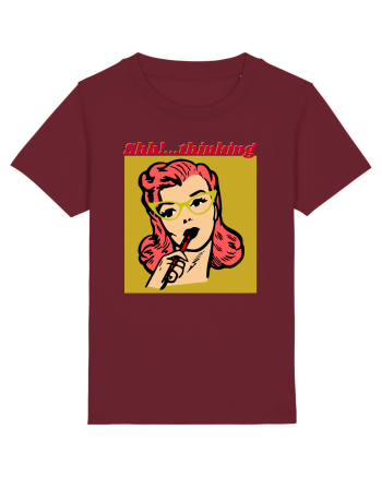 Funny Retro Comic Book Woman Burgundy