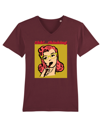 Funny Retro Comic Book Woman Burgundy