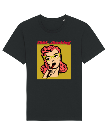 Funny Retro Comic Book Woman Black