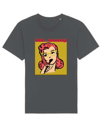 Funny Retro Comic Book Woman Anthracite