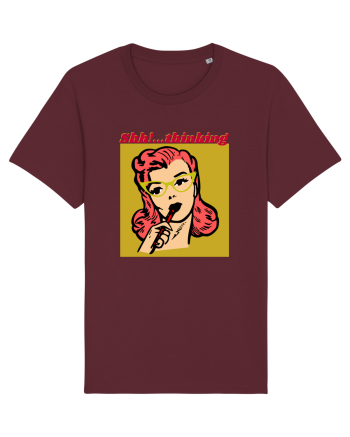 Funny Retro Comic Book Woman Burgundy