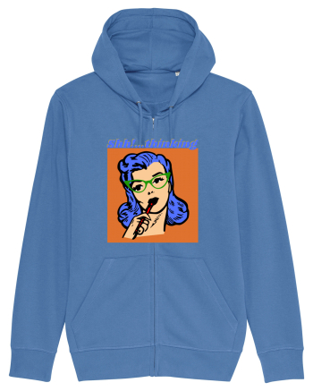 Funny Retro Comic Book Woman Bright Blue