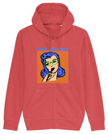 Funny Retro Comic Book Woman Carmine Red