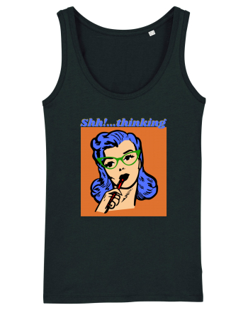 Funny Retro Comic Book Woman Black