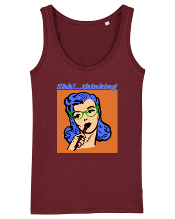 Funny Retro Comic Book Woman Burgundy