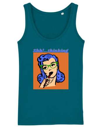 Funny Retro Comic Book Woman Ocean Depth