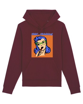 Funny Retro Comic Book Woman Burgundy