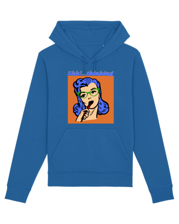 Funny Retro Comic Book Woman Royal Blue