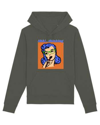 Funny Retro Comic Book Woman Khaki