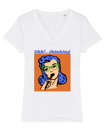 Funny Retro Comic Book Woman White