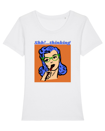 Funny Retro Comic Book Woman White