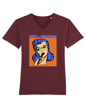 Funny Retro Comic Book Woman Burgundy