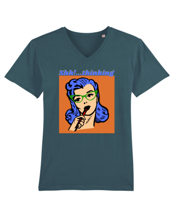 Funny Retro Comic Book Woman Stargazer