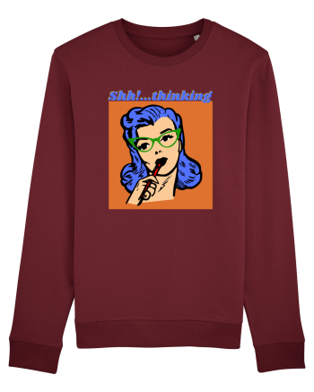 Funny Retro Comic Book Woman Burgundy