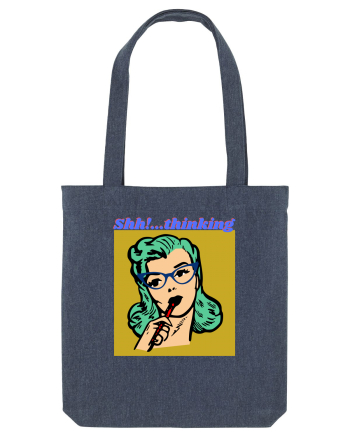 Funny Retro Comic Book Woman Midnight Blue