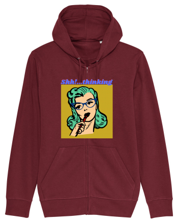 Funny Retro Comic Book Woman Burgundy