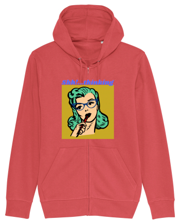 Funny Retro Comic Book Woman Carmine Red