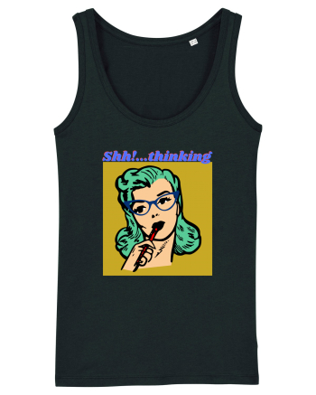 Funny Retro Comic Book Woman Black
